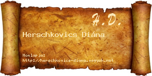 Herschkovics Diána névjegykártya